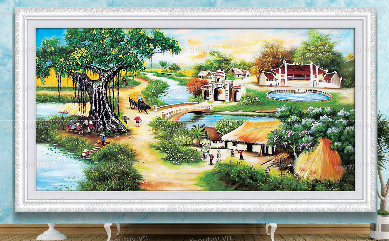 Tranh Đính Đá ABC 3D Hương Vị Đồng Quê DF486