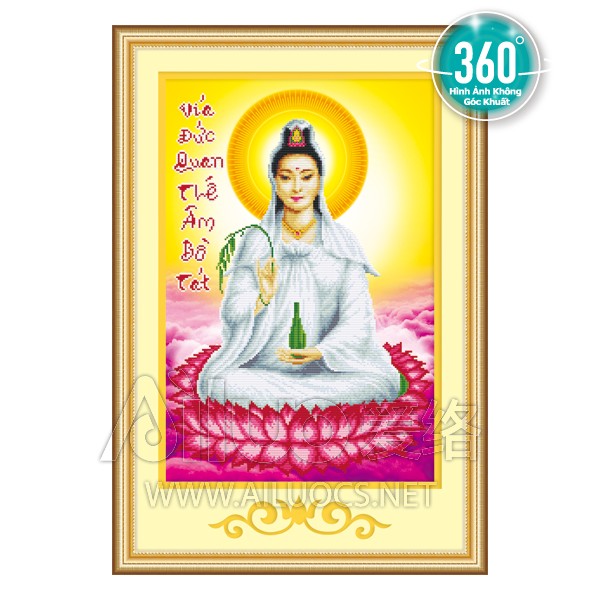 Tranh Đính Đá ABC 3D Vía Đức Quan Thế Âm Bồ Tát