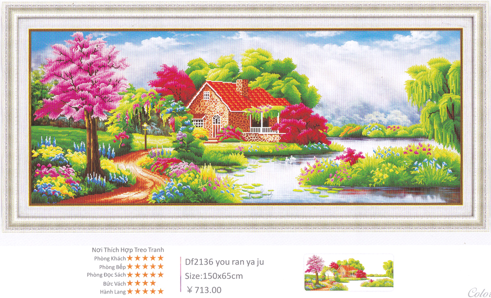 Tranh Đính Đá ABC 3D Tiêu Diêu Tự Tại