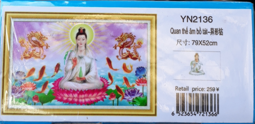 tranh Đính Đá ABC 3D PHẬT BÀ