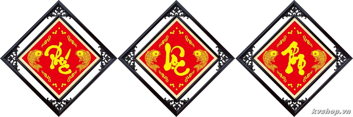 Tranh Đính Đá ABC 3D Phúc Lộc Thọ