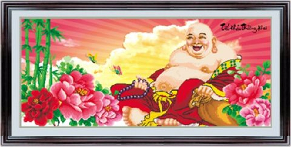 Tranh Đính Đá ABC 3D Tiếu Khẩu Thường Khai