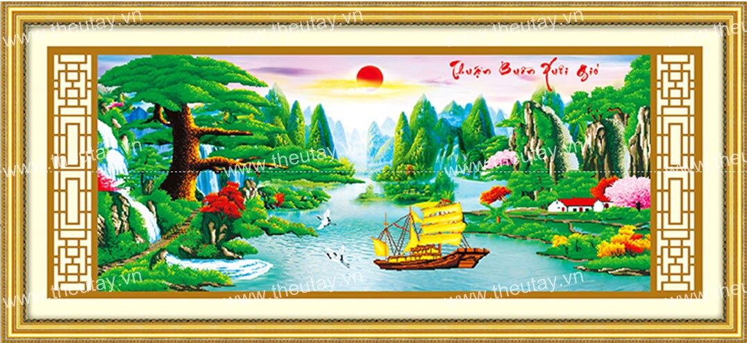Tranh Đính Đá ABC 3D Thuận Buồm Xuôi Gió