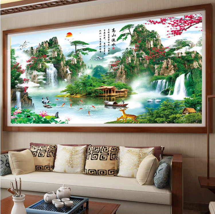 Tranh Thêu Chữ Thập (Chỉ Lụa) Cảnh Đẹp Chốn Thiên Đường