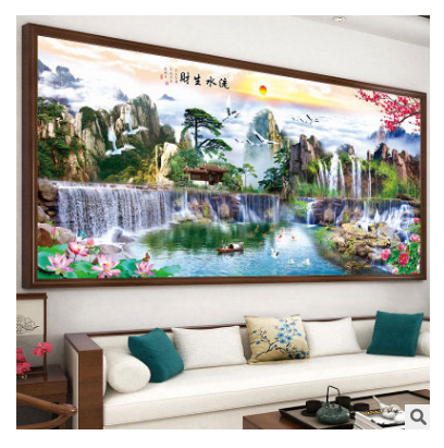 Tranh Thêu Chữ Thập ( Chỉ Lụa) Cảnh Đẹp Chốn Thiên Đường