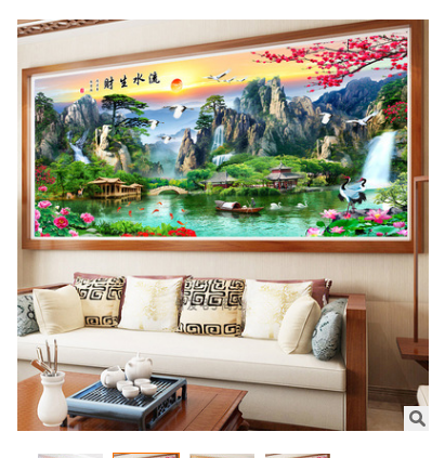 Tranh Thêu Chữ Thập (Chỉ Lụa) Thiên Nhiên Giao Hoà