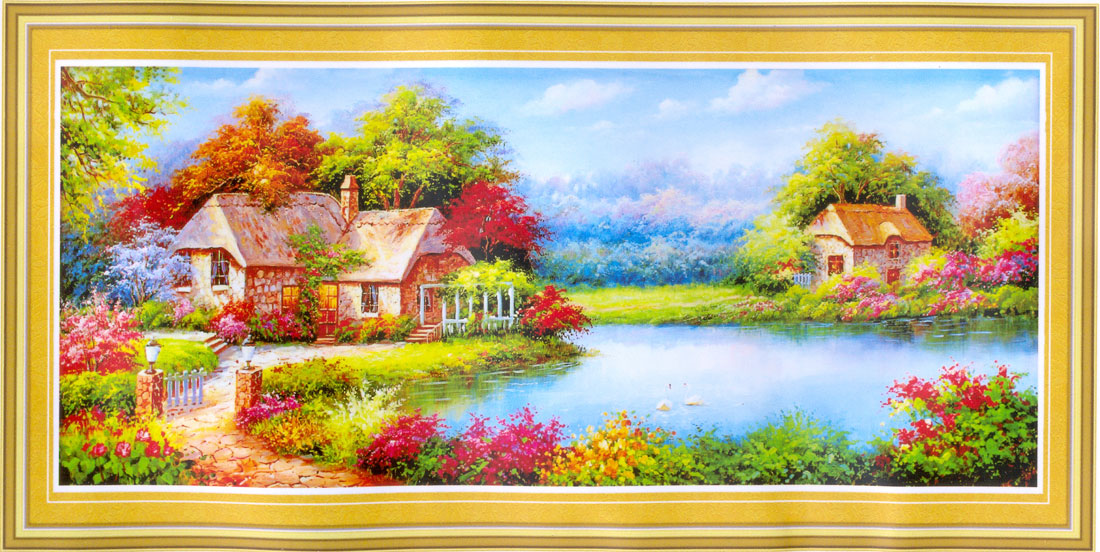 Tranh Thêu Chữ Thập 3D Tiêu Diêu Tự Tại