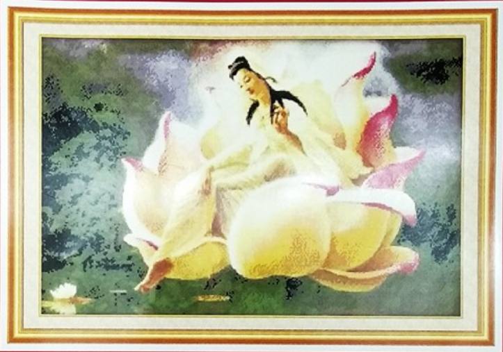 Tranh Thêu Chữ Thập Nam Mô Quan Thế Âm Bồ Tát