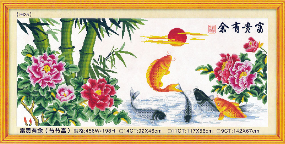 Tranh Thêu Chữ Thập Tiền Của Dồi Dào