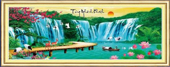 Tranh Thêu Chữ Thập 3D Tùng Nghênh Khách