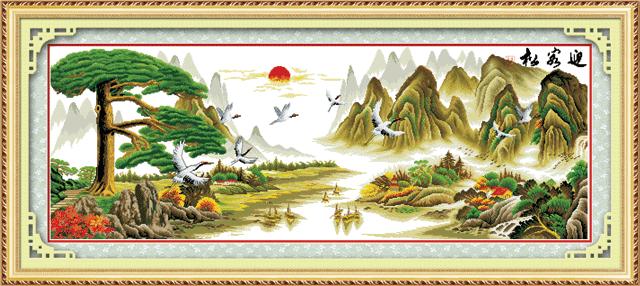 Tranh Thêu Chữ Thập Giang Sơn Tú Lệ
