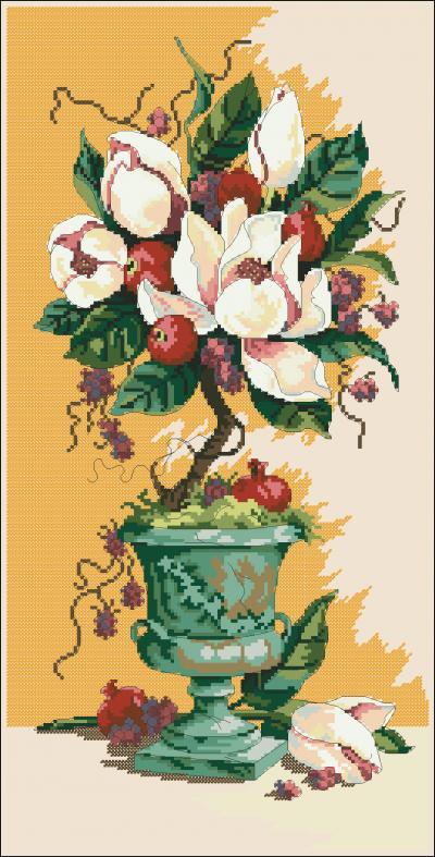 Urn of magnolias