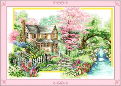 Tranh Thêu Chữ Thập Vẻ Đẹp Mùa Xuân