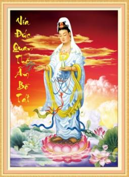 Tranh Thêu Chữ Thập 3D Vía Đức Quan Thế Âm Bồ Tát